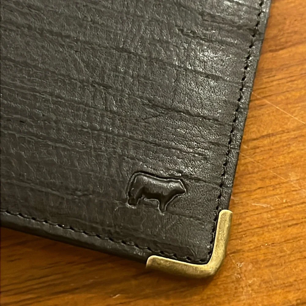 Will Leather Goods Bi Fold Wallet Card Case Black new